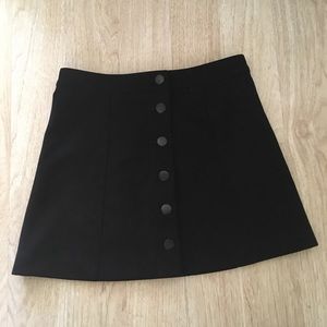 NWOT black button up skirt